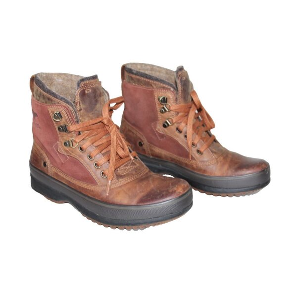 Sorel NM1567 Brimley Waterproof Leather Work Winter Lace Up Mid Boots Size 8 main image 6